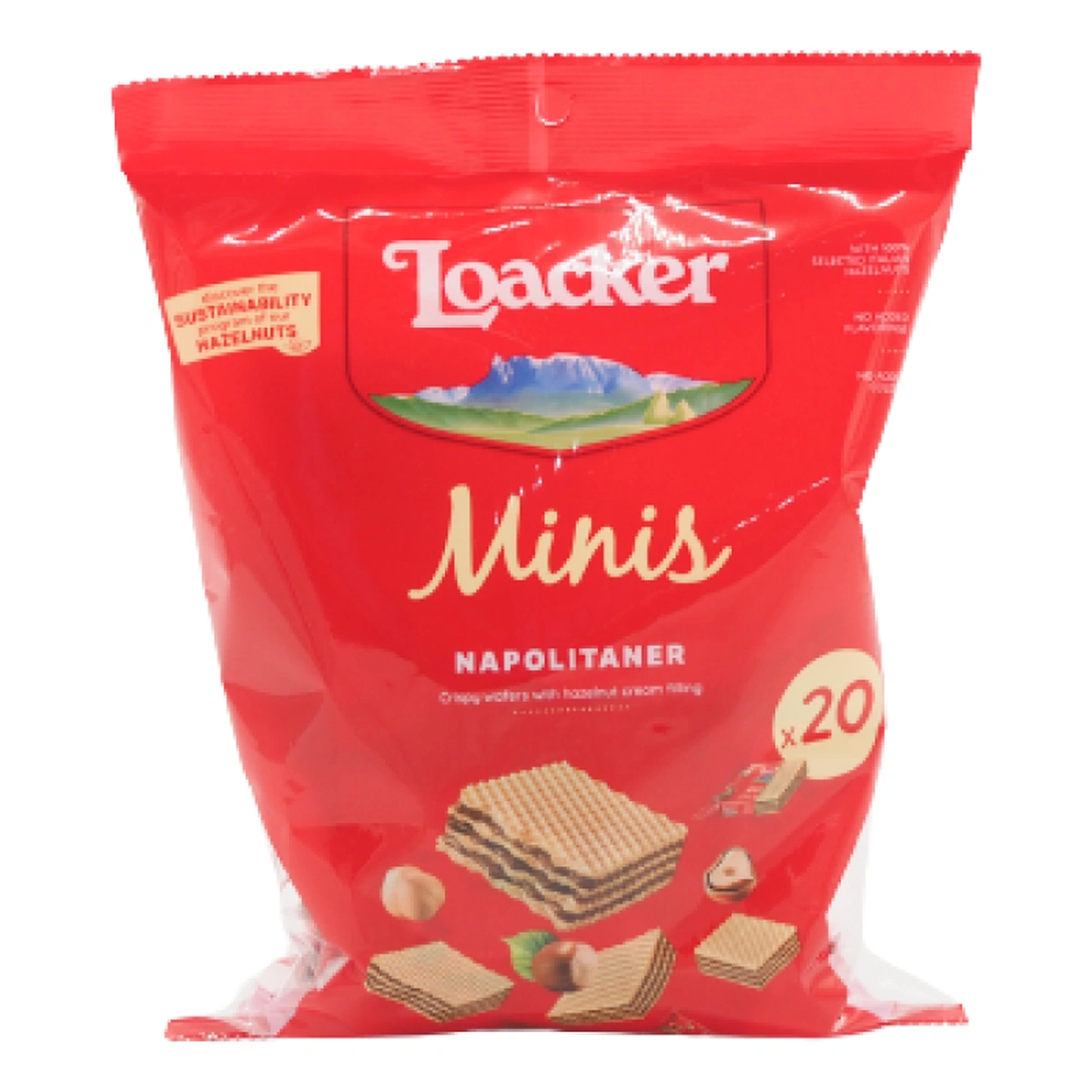 ล็อคเกอร์ มินิส์ แอสซอร์ทเต็ด เวเฟอร์สอดไส้ครีมรสเฮเซลนัท 200 กรัม