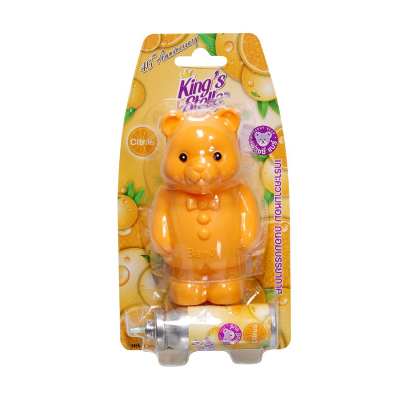King’s Stella (คิงส์สเตลล่า) Freshy Bear คิงส์สเตลล่า เฟรชชี่ แบร์ น้ําหอม น้ําหอมปรับอากาศ ติดห้องน้ํา 15 ml Citrus,ตัวหมี+รีฟิว