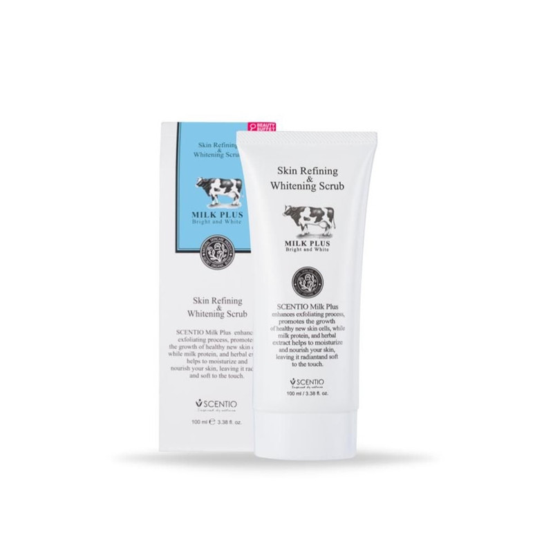 BEAUTY BUFFET SCRUB SCENTIO MILK PLUS SKIN REFINING & WHITENING 100 ml.