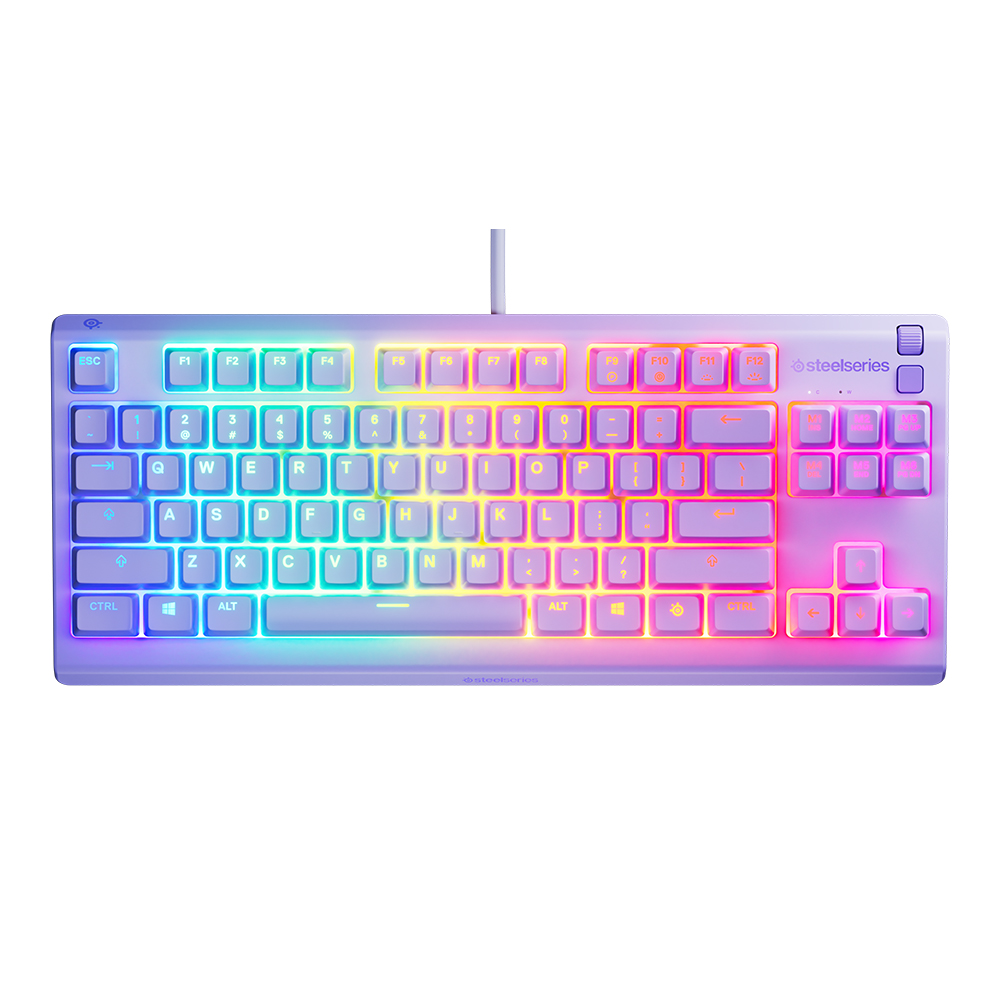 STEELSERIES KEYBOARD (คีย์บอร์ด) APEX 3 TKL - WHISPER QUIET SWITCH (MEMBRANE) RGB EN LAVENDER