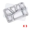 Thumbnail 2 of Empress World ถาดหลุมสแตนเลส 6 ช่อง ที่วางช้อนส้อม พร้อมฝาปิดพลาสติก x 3