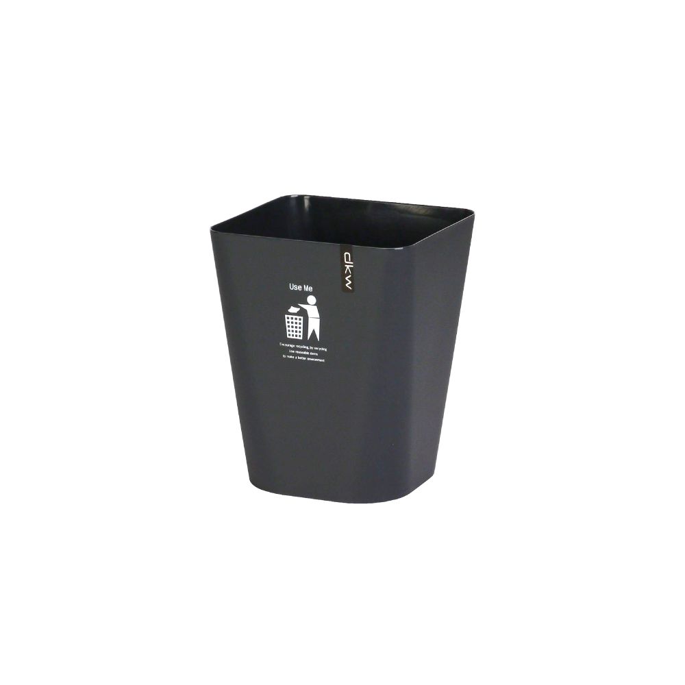 DKW Official HH-222P ถังขยะเหลี่ยม (ไม่มีฝา) 5.5L ถังขยะ มินิมอลTrash bin 5.5Liter สีเทาดํา