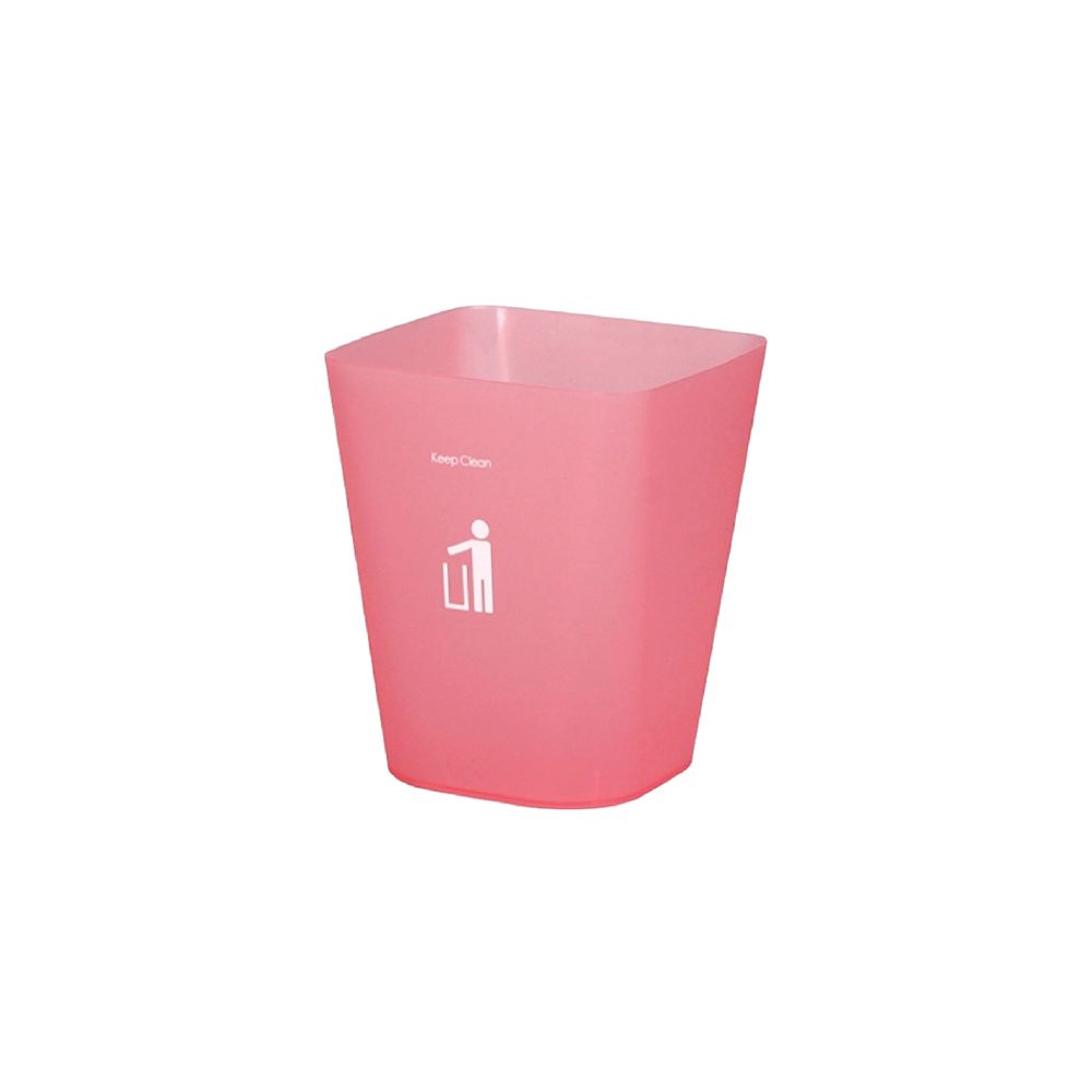 DKW Official HH-224P ถังขยะเหลี่ยม (ไม่มีฝา) 11L ถังขยะ มินิมอลTrash bin11 Liter ชมพูขุ่น