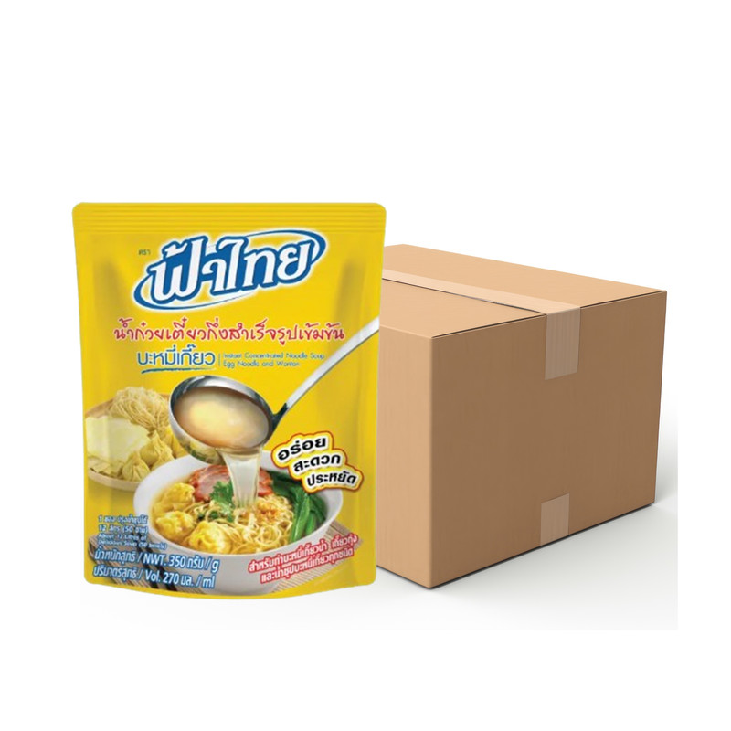 FATHAI Instant Concentrated Noodle Soup Egg Noodle And Wonton 350 g x 36