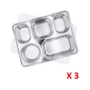 Thumbnail 2 of Empress World ถาดหลุมสแตนเลส 5 ช่อง ฝาปิดพลาสติก x 3