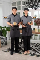 Thumbnail 3 of เสื้อพนักงานเสิร์ฟ คอป้าย สีเทา-ดำ SIZE S ชาย