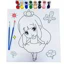 Thumbnail 1 of เฟรมภาพระบายสี เสริมทักษะ มีสี 8 สี และพู่กัน 2 ด้าม คละแบบ2เฟรม