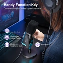Thumbnail 3 of FIFINE Dynamic Microphone Model AM8 USB MIC BasedStand RGB White