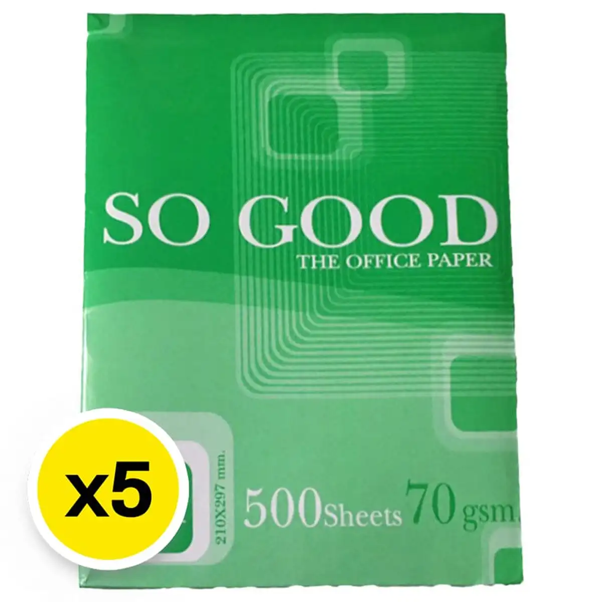 โซกู๊ด กระดาษถ่ายเอกสาร A4 70 แกรม 500 แผ่น x 5