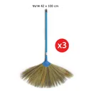 Thumbnail 1 of FLOOR MATE ไม้กวาดดอกหญ้าด้าม PVC 3 ชิ้น