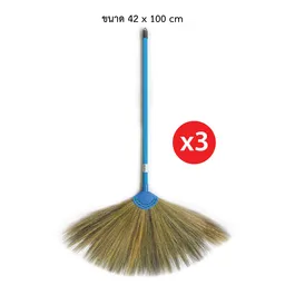 Thumbnail 1 of FLOOR MATE ไม้กวาดดอกหญ้าด้าม PVC 12 ชิ้น