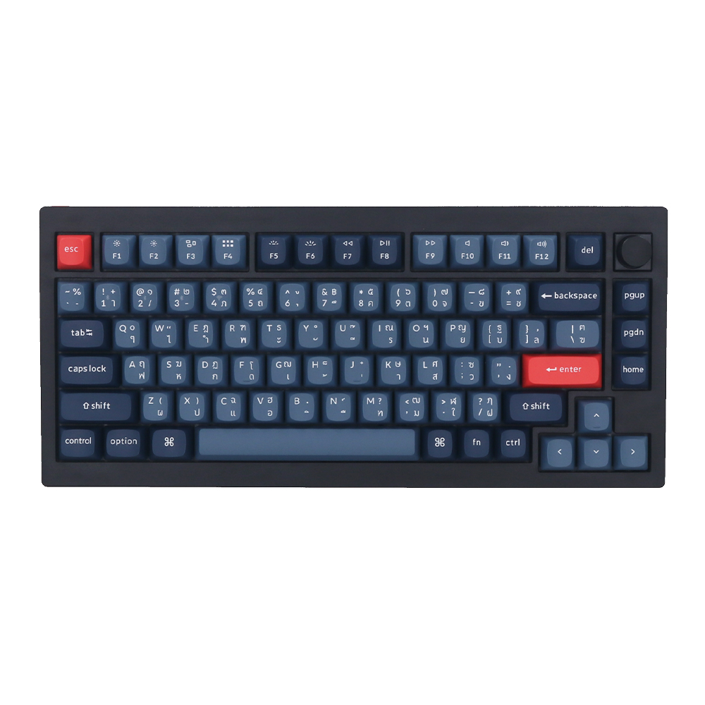KEYCHRON WIRELESS KEYBOARD (คีย์บอร์ดไร้สาย) V1 MAX (QMK/VIA) (CARBON BLACK) (GATERON JUPITER BROWN SWITCH - RGB - EN/TH