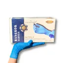 Thumbnail 2 of Bangkok Gloves ถุงมือยางไนไตร ไซส์ M สีฟ้า จำนวน 100 ชิ้น