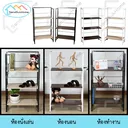 Thumbnail 5 of SandSukHome ชั้นวางของ 3 ชั้น พับได้ รุ่น SR3 ขาสีดำ แผ่นไม้สีโอ๊ค