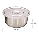 Thumbnail 3 of หม้อแขก 3 ใบ/ชุด (28/32/36 ซม.)