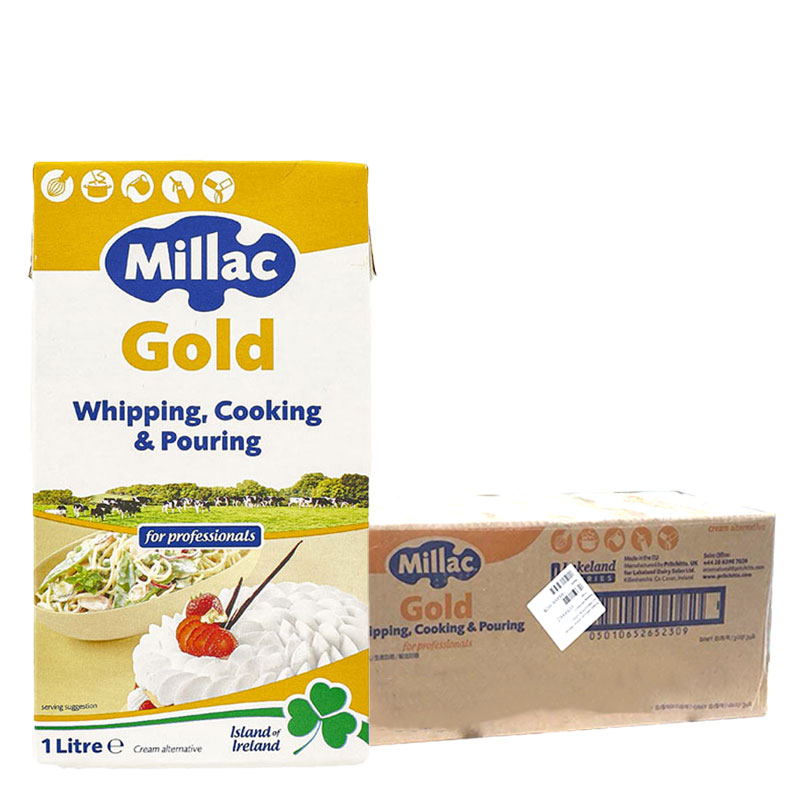 MILLAC Gold Cream for Whipping, Cooking & Pouring 1 l x 12 | Makro PRO