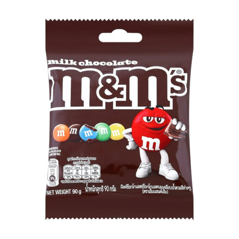 M&M's Milk Choco เอ็มแอนด์เอ็ม ช็อกโกแลตนม 90 กรัม