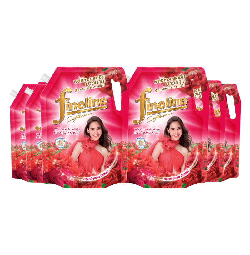 [Case] Fineline Fabric Softener Red Romance 1,300ml. x6, Red