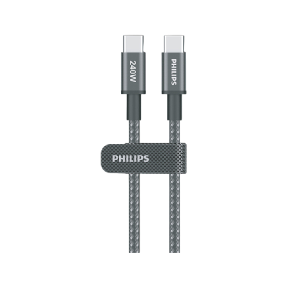 Philips Cable USB-C to USB-C Cable 240W Braided Model DLC7060C/00 2M Black