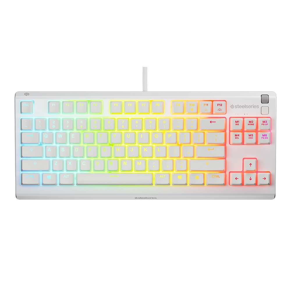 STEELSERIES KEYBOARD (คีย์บอร์ด) APEX 3 TKL - WHISPER QUIET SWITCH (MEMBRANE) RGB EN WHITE