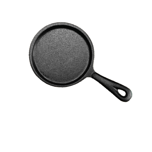 Bechef กระทะเหล็กหล่อ มีด้าม ขนาด 13 cm สำหรับทำไข่ดาว ไข่เจียว ไข่คน ร้อนเร็ว ทนทาน ใช้ได้กับเตาทุกประเภท