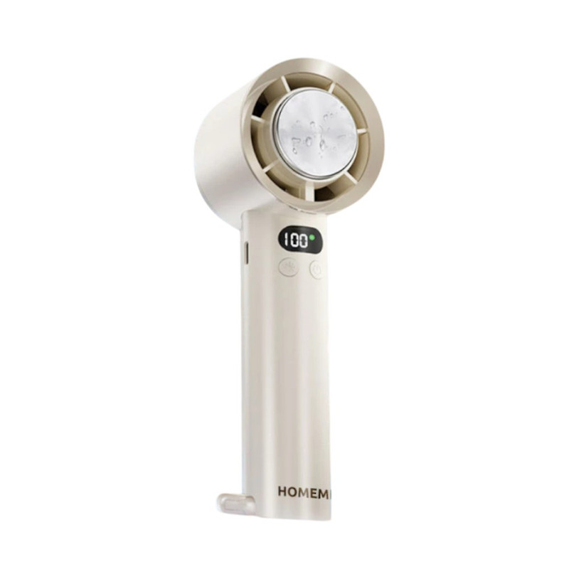 Homemi พัดลมไร้สาย Cooler Hand Fan มีระบบทําความเย็น ปรับแรงลมได้ 100 ระดับแบตเตอรี่ 4,500 mAh ขาว (083-P-WH)