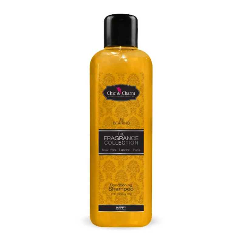 Chic&charm Conditioning Shampoo ชิคแอนด์ชาร์ม คอนดิชั่นนิ่งแชมพู สำหรับสุนัขและแมว Happy,1000ml.