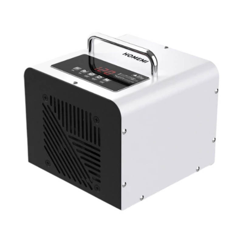 Homemi เครื่องทําโอโซนฆ่าเชื้อโรค Ozone Generator ใช้ฆ่าเชื้อโรค ดับกลิ่นอับ กลิ่นสารเคมี ไม่มีสารตกค้าง ดิจิตอล (018-WH)
