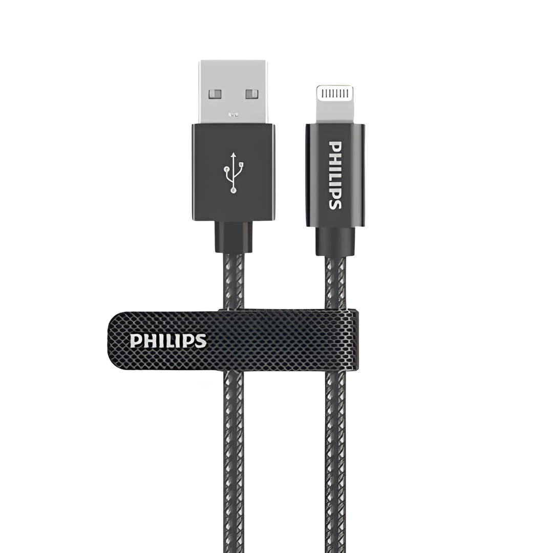 Philips สายชาร์จ 2.4A - USB-A to LTG (USB 2.0) สําหรับ iPhone 12-14 ยาว 1 เมตร รุ่น DLC5030V