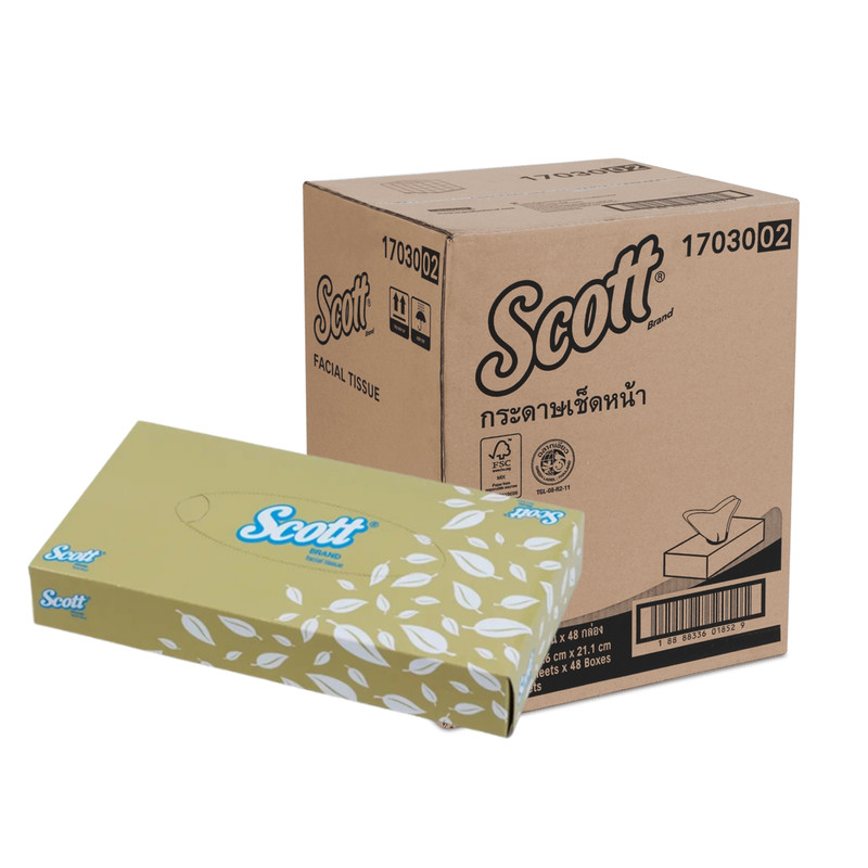 SCOTT Facial Tissue 2 Ply 20.6 x 21.1 cm 60 Sheets x 192