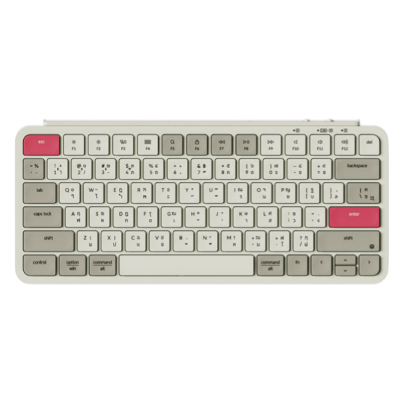 WIRELESS KEYBOARD (คีย์บอร์ดไร้สาย) KEYCHRON B1 PRO - SCISSOR SWITCH NON-BACKLIT EN/TH RETRO RED