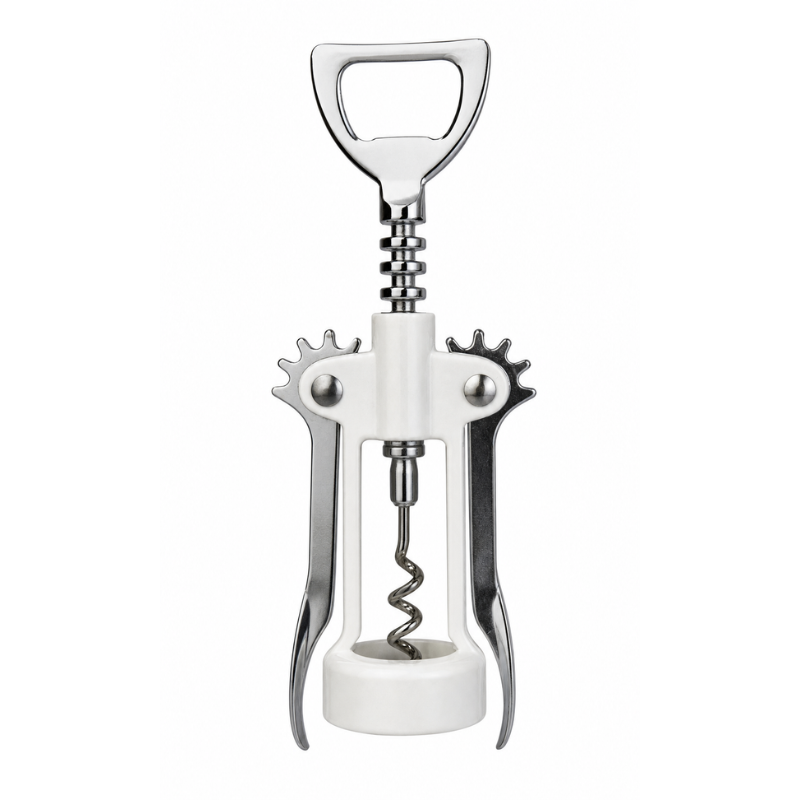ที่เปิดไวน์ 2in1 สีขาว Corkscrew Wing เปิดขวดไวน์+ฝาขวด Fackelmann 4008033497862