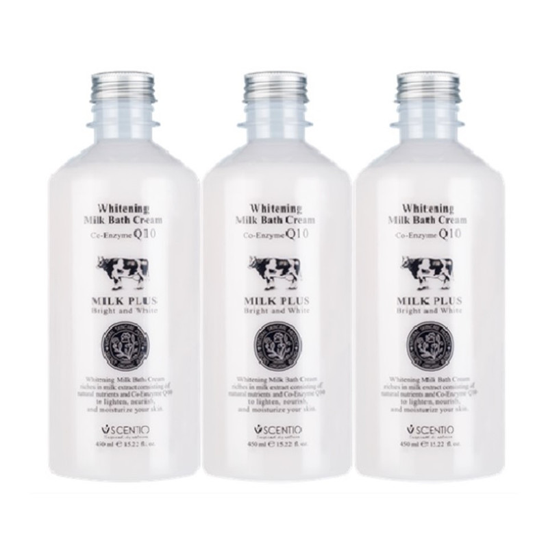 BEAUTY BUFFET SHOWER CREAM SCENTIO MILK PLUS BRIGHTENING 450 ml. x 3