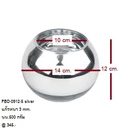 Thumbnail 2 of โหลแก้ว แก้วทรงกลมสีเงิน ภาชนะใส่ของหรือสำหรับจัดดอกไม้ประดิษฐ์ FBD0912-5 silver