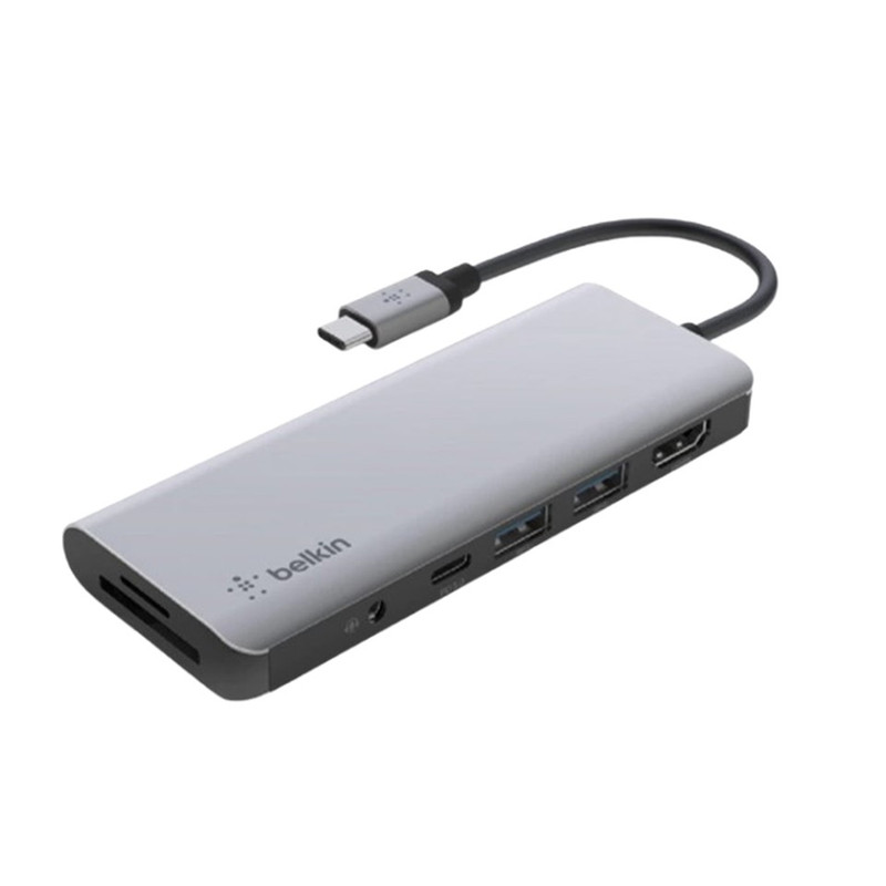 Belkin ฮับมัลติพอร์ต CONNECT Hub USB-C3.1 7-in-1 Multiport Hub USB C PD 100W สําหรับ Windows MAC AVC009