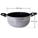 Thumbnail 5 of RRS เซตหม้ออลูมิเนียม 2หู 24 ซม. (ซื้อ1 แถม1)