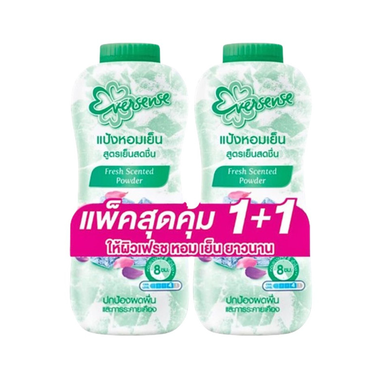 Eversense Powder Fresh Scented Cooling 280 G. Gree [Twin Pack]