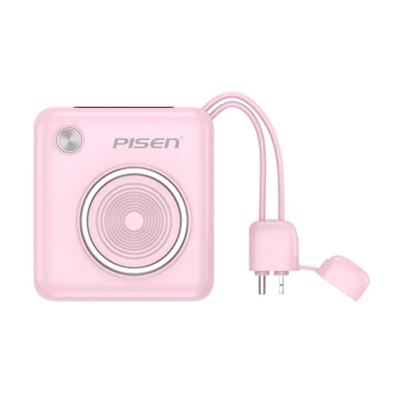 Pisen แบตสํารองมินิ ชาร์จเร็วไอโฟน 16 ความจุ 10,000mAh มีสายในตัว พกขึ้นเครื่องบินได้ Power Retro 22.5W รุ่น TP-D105