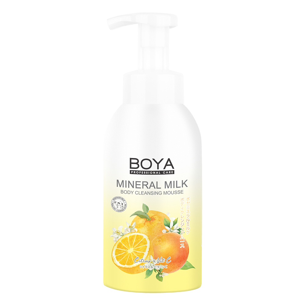 Boya Cleansing Mousse Mineral Milk Body Citrus & Vit C 500ml
