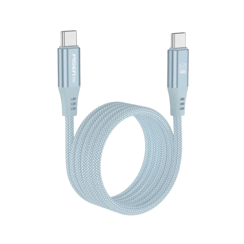 Pisen สายชาร์จ C to C รองรับชาร์จเร็วสูงสุดถึง 60 วัตต์ Magnetic Braided Fast Charging ไอโฟน16-15 รุ่น CC-FC22-100