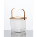 Thumbnail 1 of Panda Outlet ถังน้ำดื่มทรงสี่เหลี่ยม (1,000 ml.) + ฝาปิด + หู สีทอง,ไม่เจาะรู (แพ็ค 20 ชิ้น)