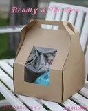 Thumbnail 4 of Boxjourney กล่องเค้กทรงสูง 24.5x24.5x37.5 ซม. กระดาษคราฟ (10 ใบ/แพค)