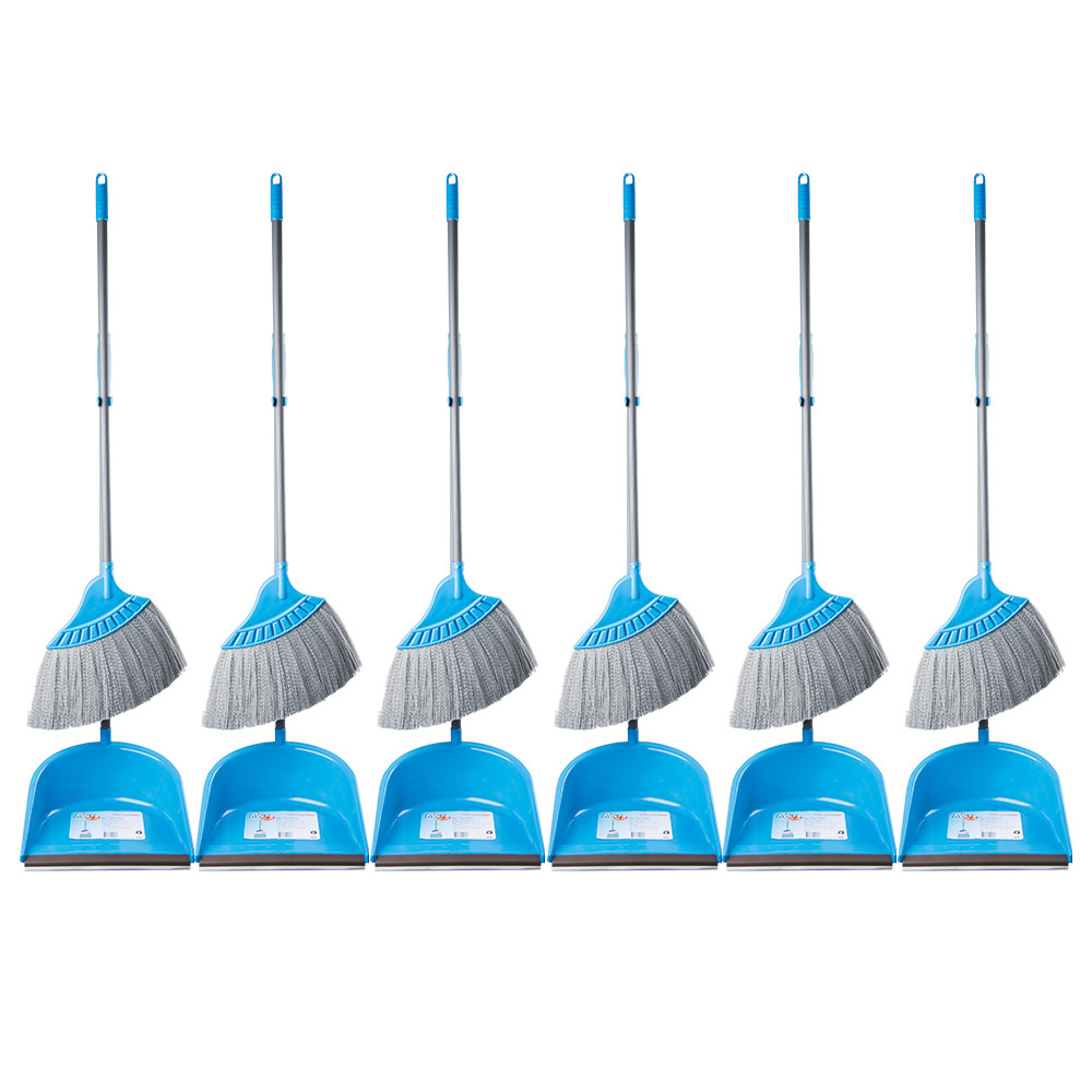 Poly-Brite โพลี-ไบรท์ ไม้กวาด+ที่ตักผง (6ชุด/ลัง)