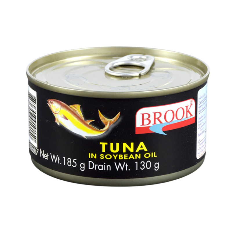 บรูค ปลาทูน่าในน้ํามันพืช 185 กรัม Brook Tuna in Oil 185 g.