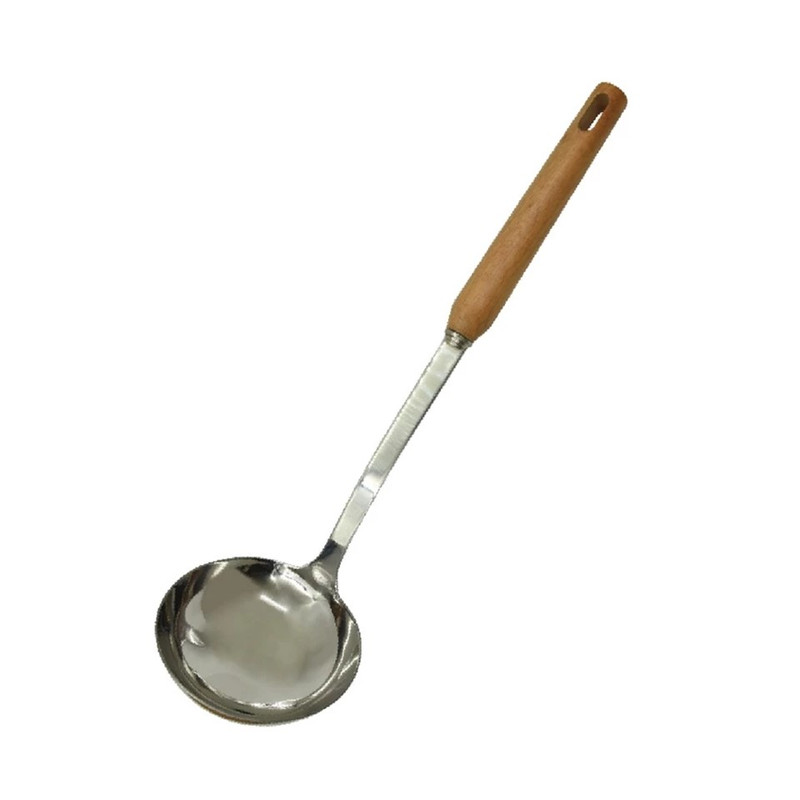 กระบวยสแตนเลสด้ามไม้ S/S Soup Ladle with wooden handle