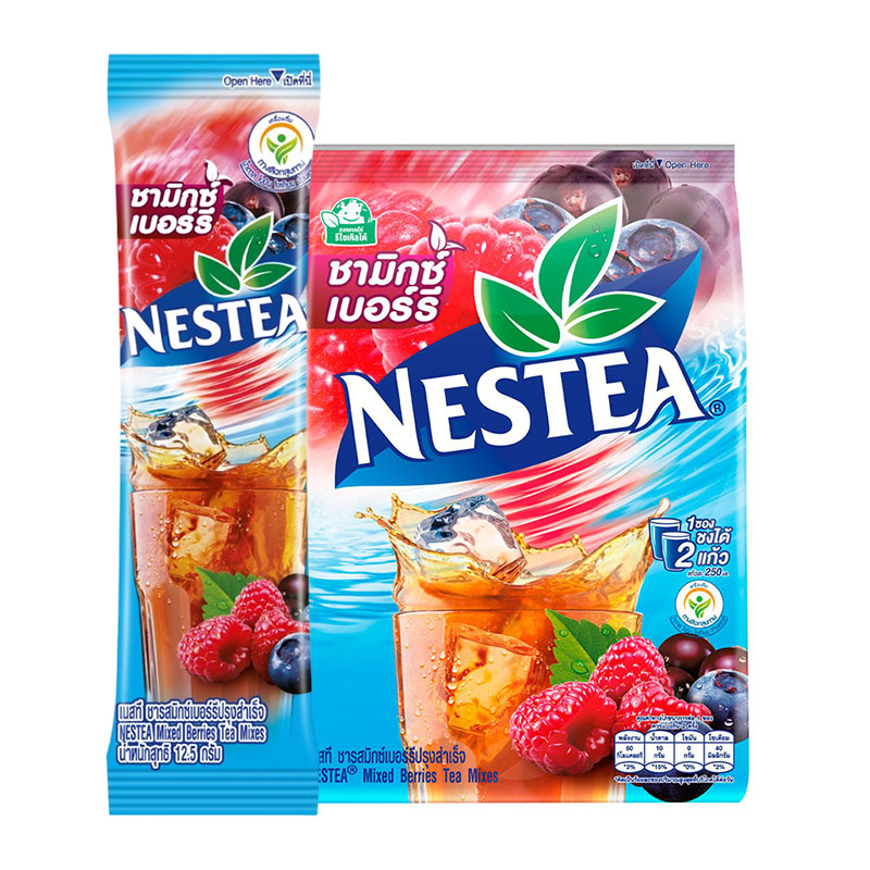 เนสที ชามิกซ์เบอรี่ ปรุงสำเร็จชนิดผง 12.5 ก. 18 ซอง
