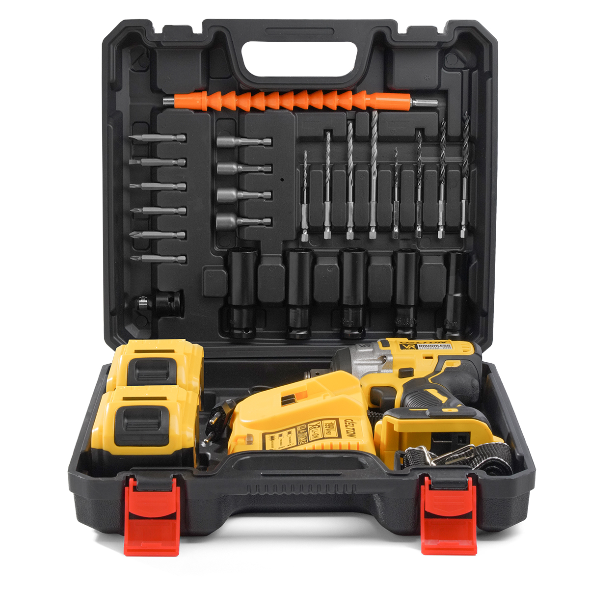 DELTON 2in1 บล็อกแบต & สว่าน 199V แบตเตอรี่ 2 ก้อน XR Series รุ่น CWT-991-32 แถมฟรี! อุปกรณ์ เครื่องมือช่าง รวม 32 ชิ้น แบต199V6Ah 1ก้อน