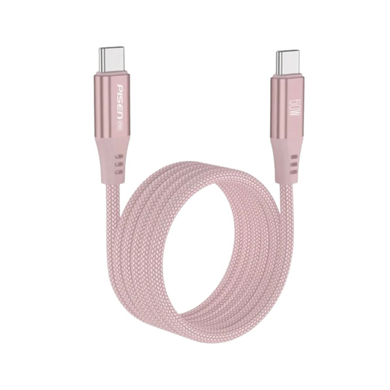 Pisen สายชาร์จ C to C รองรับชาร์จเร็วสูงสุดถึง 60 วัตต์ Magnetic Braided Fast Charging ไอโฟน16-15 รุ่น CC-FC22-100
