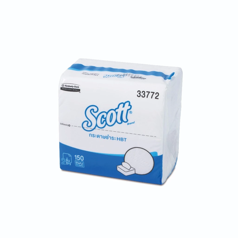 SCOTT Hygienic Bathroom Toilet Paper 2 Ply 9.6 x 18.8 cm 150 Sheets x 100