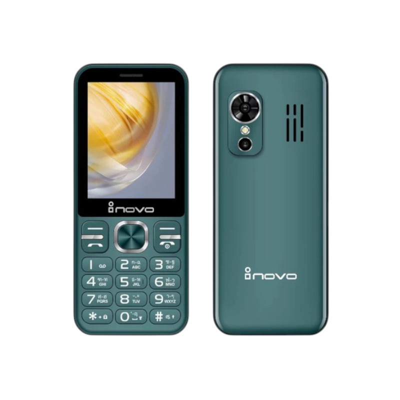 Inovo โทรศัพท์ปุ่มกด I-14 Zen ปุ่มใหญ่ จอกว้าง 2.9 นิ้ว ระบบ Dual SIM (2 ซิม) รองรับ 3G/4G พร้อมประกันศูนย์ 1 ปี Green